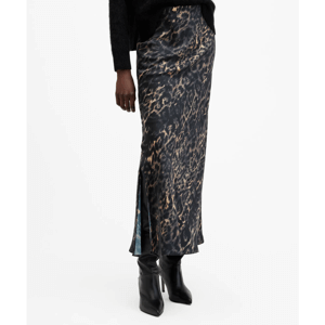 AllSaints Bryony Leopard Print Skirt